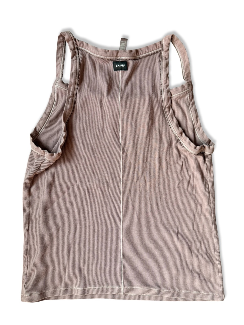 SKIMS Ribbed Tank Top — Taupe